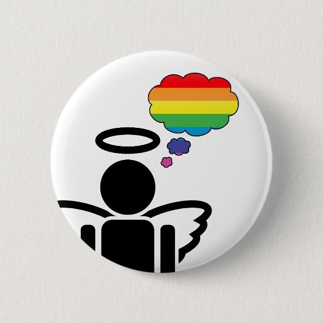 angelicon. rainbow thoughts : button (Front)