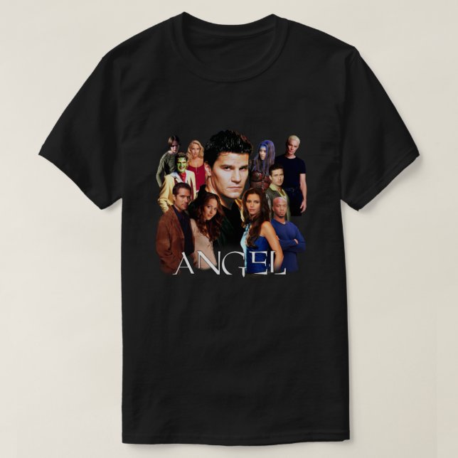 Angelina Jolie - Rough - Silver Print T-Shirt (Design Front)