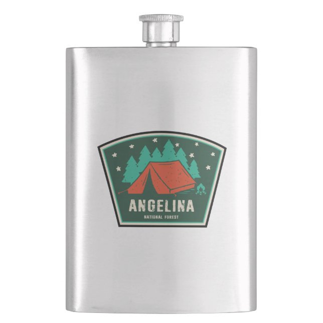 Angelina National Forest Camping Flask (Front)