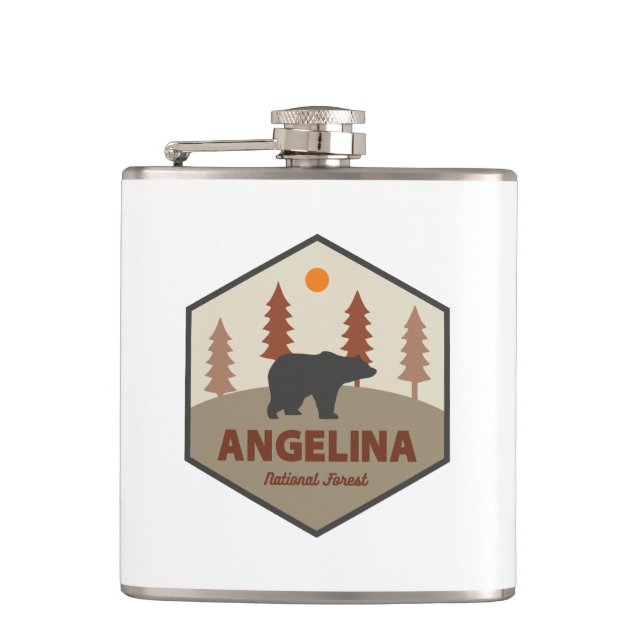 Angelina National Forest Texas Bear Flask (Front)