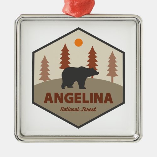 Angelina National Forest Texas Bear Metal Ornament