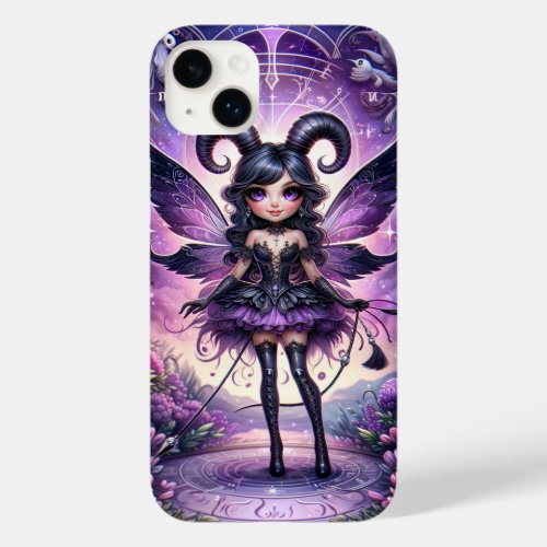 Angelina Purple Gothic Fairy Scorpio Horns Zodiac  Case_Mate iPhone 14 Plus Case