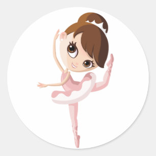 Angelina the Ballerina Classic Round Sticker