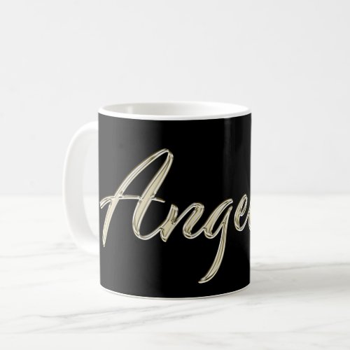 Angelina white Handwriting Tasse Kaffeetasse Coffee Mug