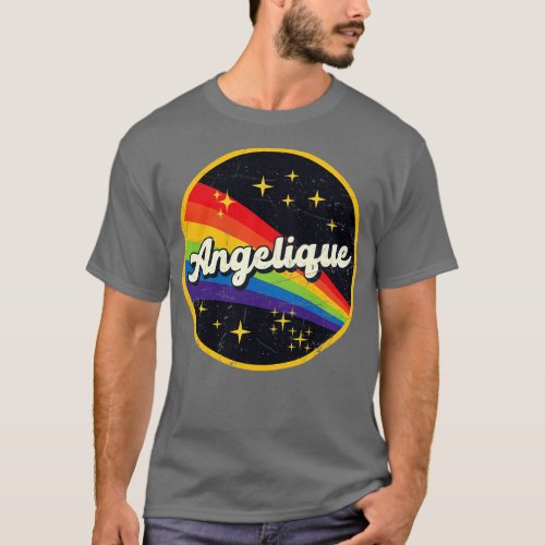 Angelique Rainbow In Space Vintage GrungeStyle T_Shirt