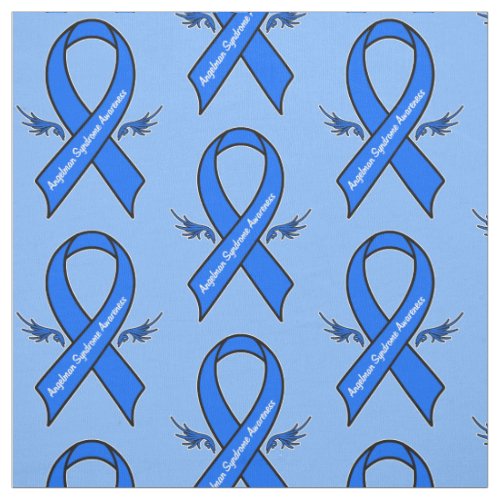 Angelman Syndrome Awareness Ribbon Angel Wings Fabric