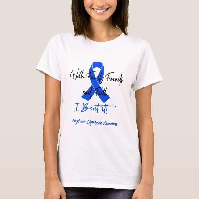 Angelman Syndrome Awareness Ribbon Support Gifts T-Shirt (Front)
