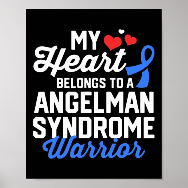 Angelman Syndrome Warrior Survivor Support Awarene Poster (Front)