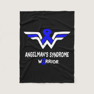 Angelmans Syndrome Awareness Warrior Support Blue  Fleece Blanket