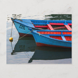 Angelmo harbor, fishing boats. postcard