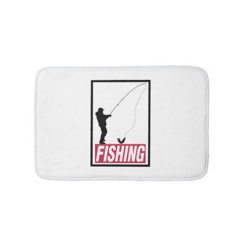 angeln fishing fish bath mat