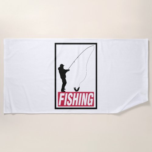 angeln fishing fish beach towel