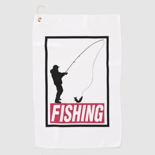 angeln fishing fish golf towel