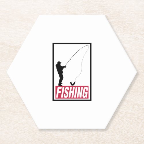 angeln fishing fish paper coaster