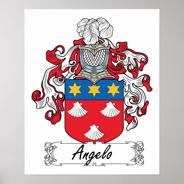 Angelo Family Crest Poster (Front)