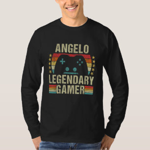 Angelo Gamer Retro Gaming Vintage Game Personalize T-Shirt