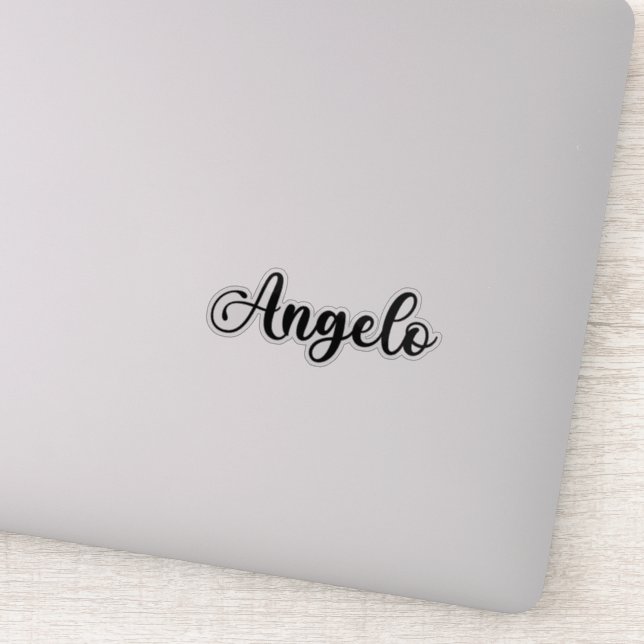 Angelo Name - Handwritten Calligraphy Sticker (Detail)