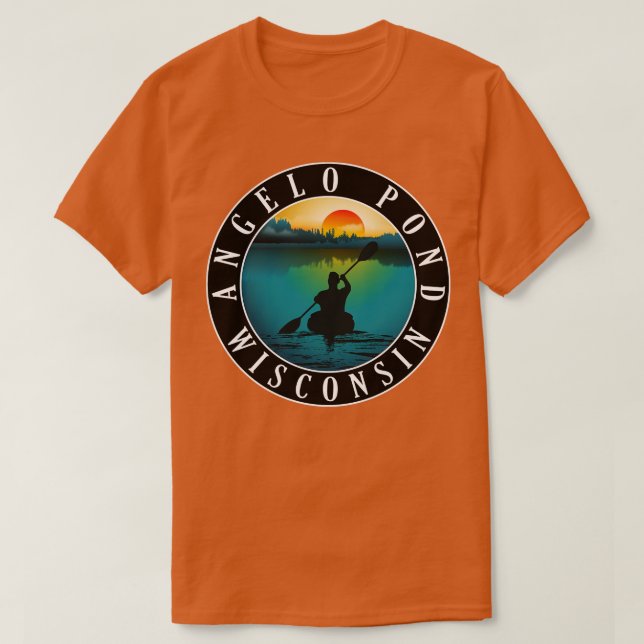 Angelo Pond Wisconsin Kayaking T-Shirt (Design Front)