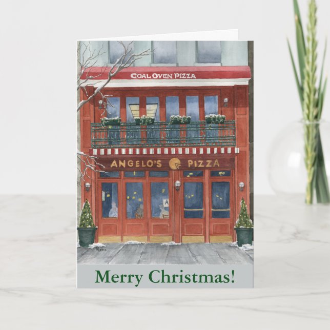 Angelo's Pizza NYC Christmas Card (Front)