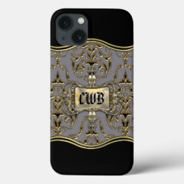 AngelRhyse Micca Elegant Damask Monogram iPhone 13 Case