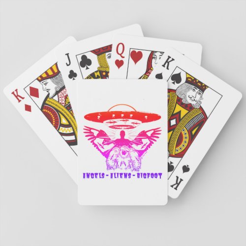 Angels_Aliens_Bigfoot Bicycle Playing Cards