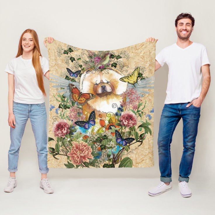 ANGELS AMONG US Chow fleece blanket in 3 sizes Zazzle