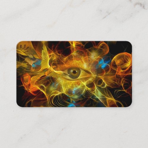 Angels and all seeing eye business card