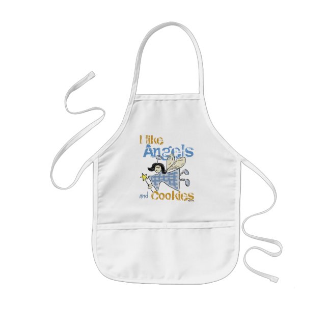 Angels and Cookies Baking Kids' Apron (Front)