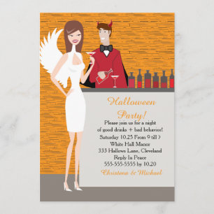 Angels And Devils Halloween Invitation (CA)