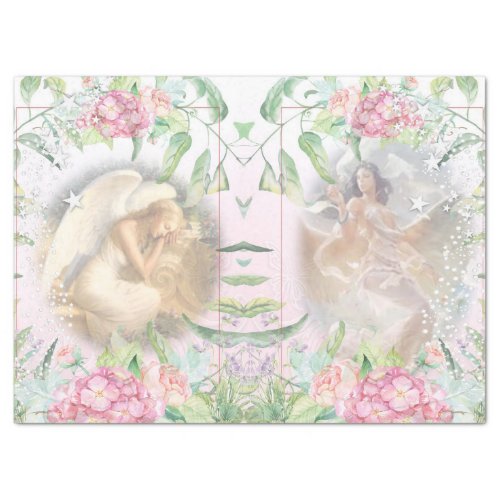 Angels and Flowers Decoupage Tissue Paper