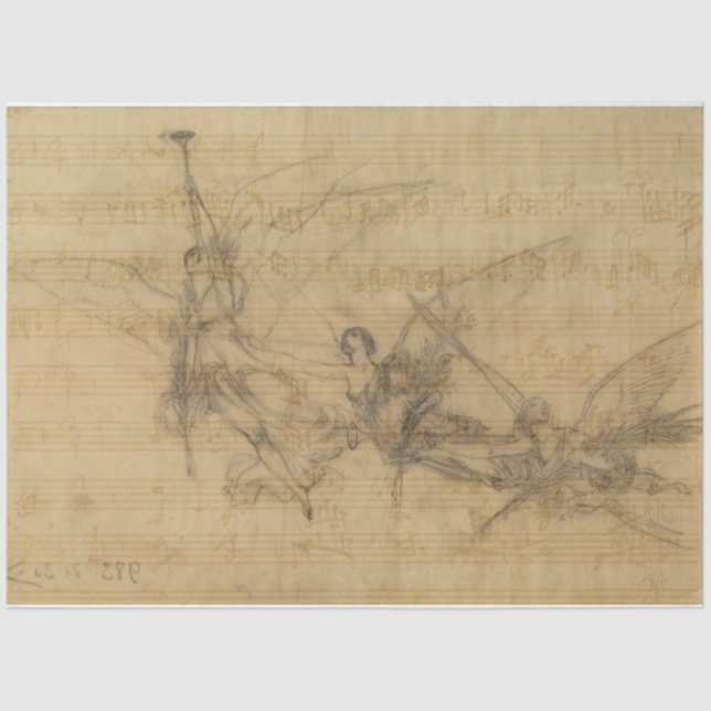 Angels and Music Decoupage Paper (Front)