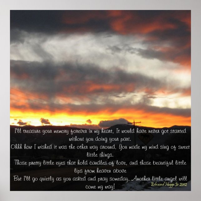 Angels and Poems in the Sunset Poster (Front)