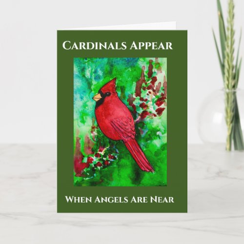 Angels Appear Cardinals Are Near Sympathy Loss Card