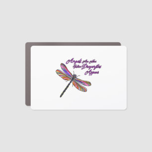Angels Appear When Dragonflies Are Near - Car Magnet