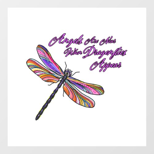 Angels Appear When Dragonflies Are Near _ Wall Decal