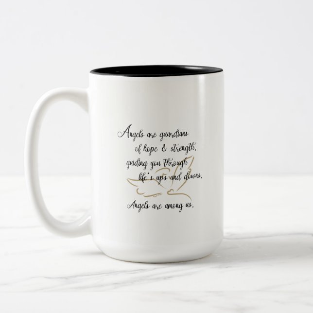 Angels are among us Two-Tone coffee mug (Left)