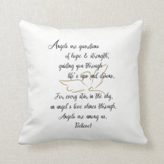 Angels are guardians of hope & strength..pillow throw pillow