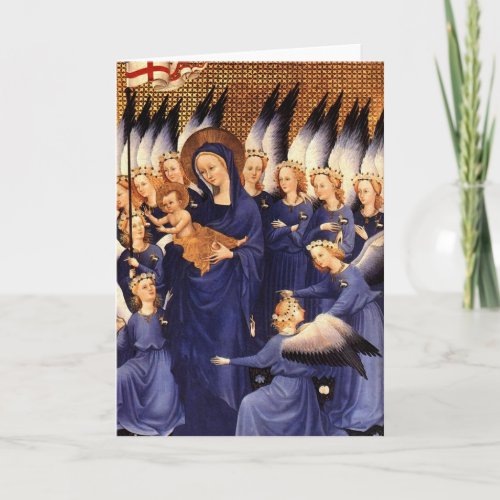 Angels Around Virgin  Child _ Wilton Diptych Holiday Card