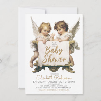 Angels Baby Shower Personalized Invitation