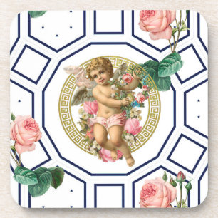 Angels,Baroque,rococo,vintage, Beverage Coaster