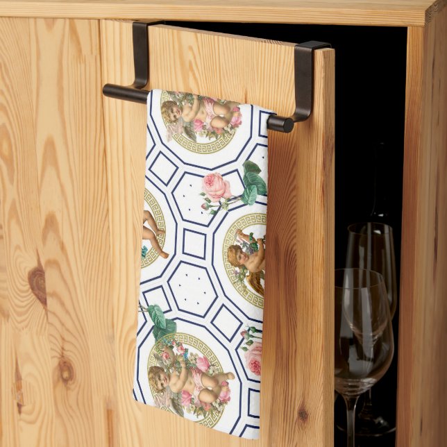 Angels,Baroque,rococo,vintage, Kitchen Towel (Thirds Fold)