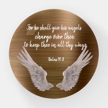 Angels Bible Verse Paperweight by Christian_Quote at Zazzle