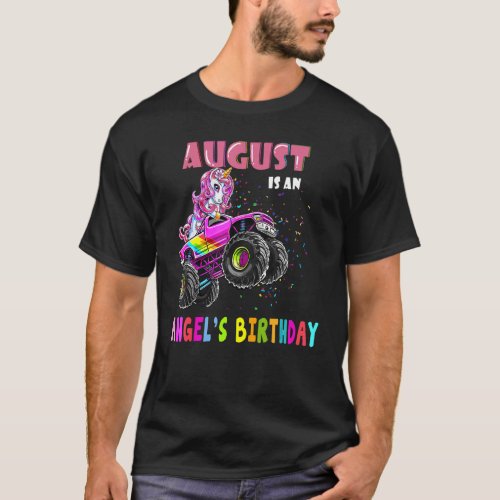 Angels Birthday Costume Unicorn For Boy Girl Born T_Shirt