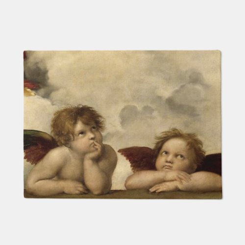 Angels Cherubs Raphael Santi Sistine Madonna Sweet Doormat