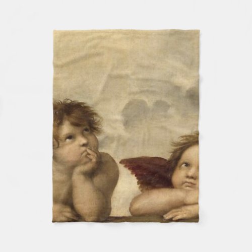 Angels Cherubs Raphael Santi Sistine Madonna Sweet Fleece Blanket