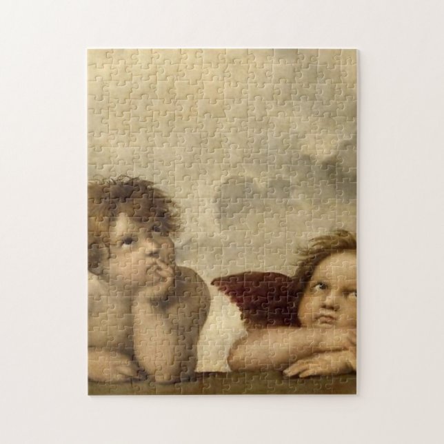 Angels Cherubs Raphael Santi Sistine Madonna Sweet Jigsaw Puzzle (Vertical)