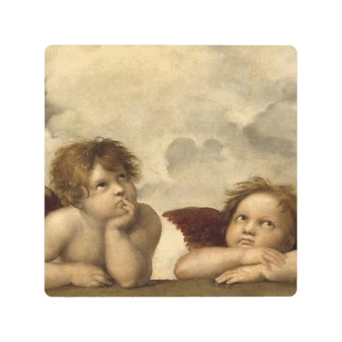 Angels Cherubs Raphael Santi Sistine Madonna Sweet Metal Print