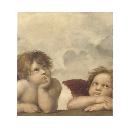 Angels Cherubs Raphael Santi Sistine Madonna Sweet Notepad