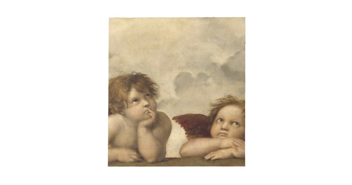 Angels Cherubs Raphael Santi Sistine Madonna Sweet Notepad | Zazzle