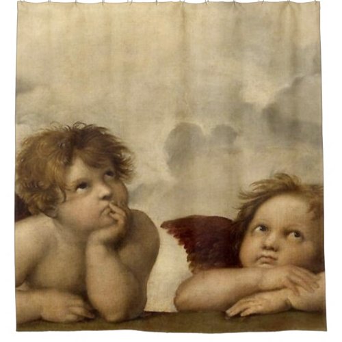 Angels Cherubs Raphael Santi Sistine Madonna Sweet Shower Curtain